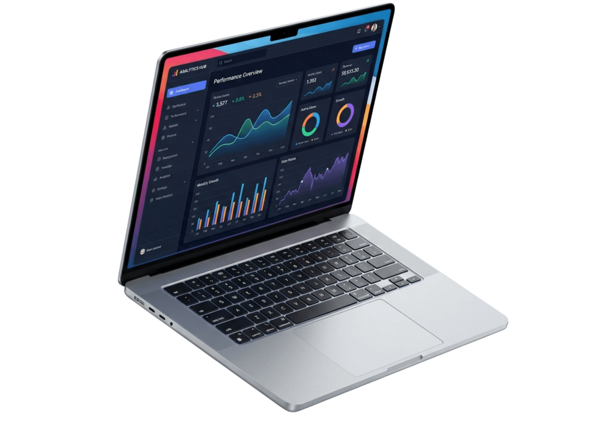 Isometric MacBook Dashboard